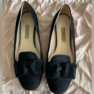 Prada suede ballerina flats